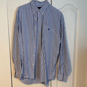 Ralph Lauren Blue and White Striped Shirt